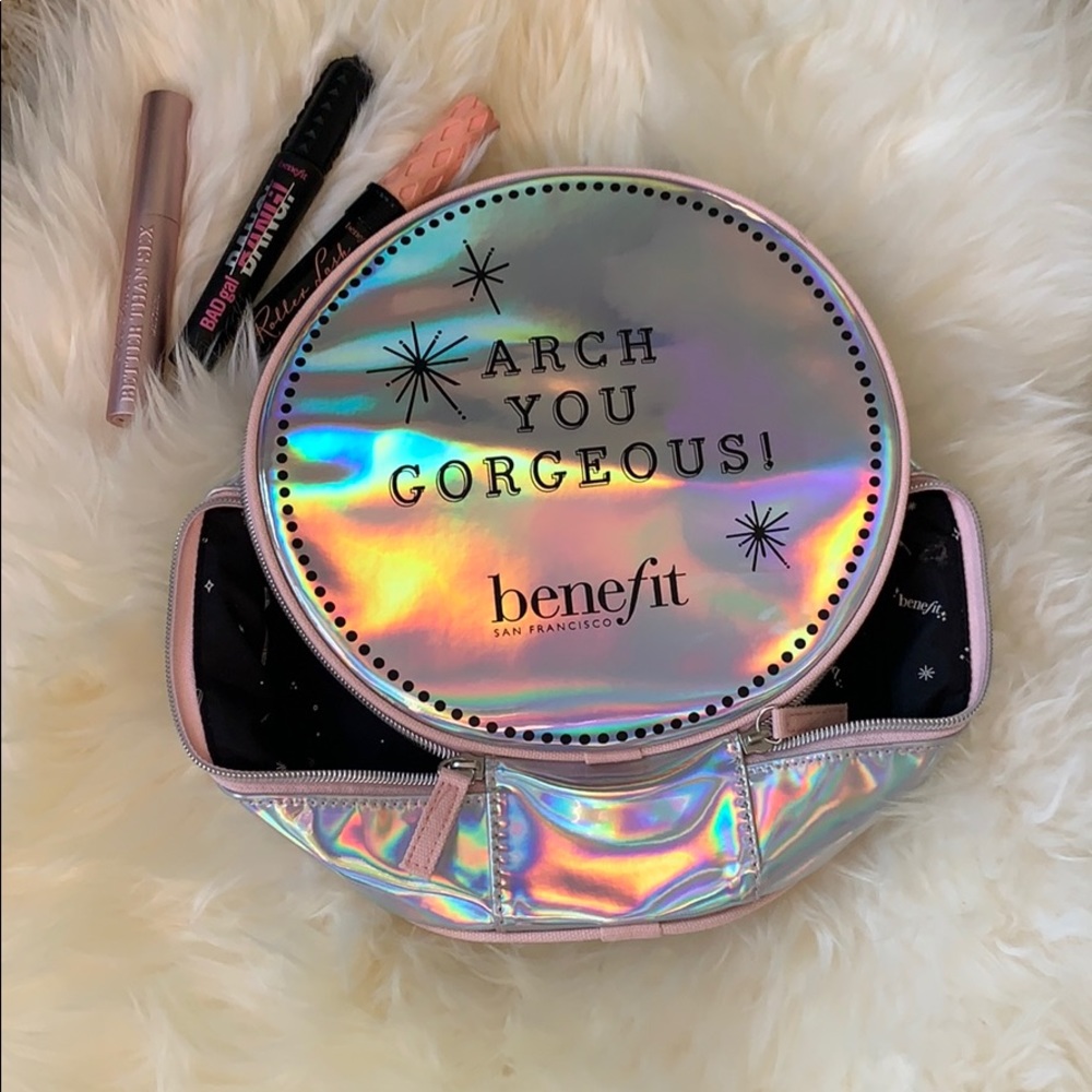 Round Benefit Cosmetics Makeup Case